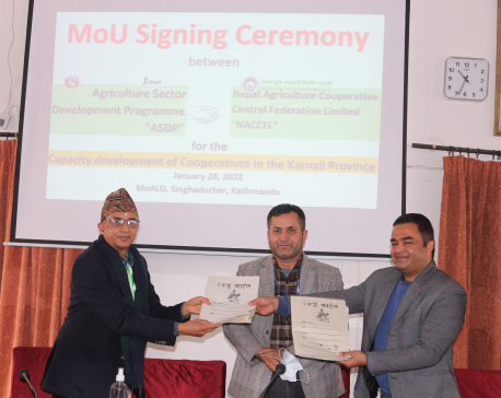 Govt, ASDP and NACCFL sign deal for capacity buildings of cooperatives in Karnali