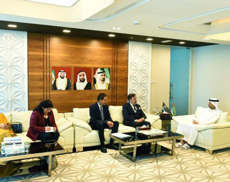 State Minister for Industry Moti Lal Dugar holds meeting with UAE minister, urges to invest in Nepal's hydropower