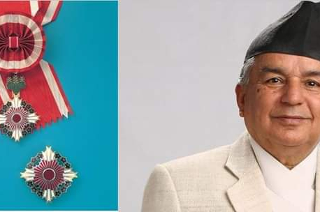 NC leader Poudel receiving Japan's highest honor today