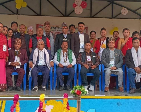 Family members hand over newly-built  Shree Prashant Pokharel Memorial Library to local school