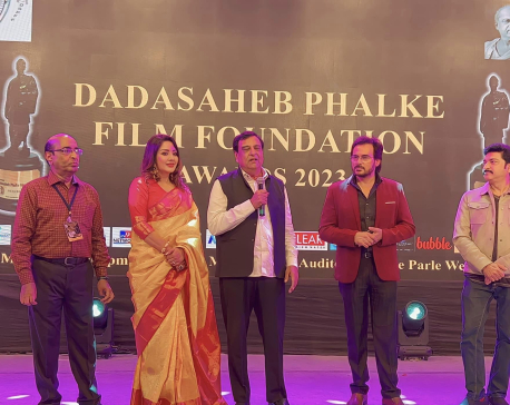 Artists Manandhar and Adhikari honored with Dadasaheb Phalke Film Award in India