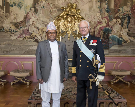 Ambassador Ray presents credentials to Swedish King