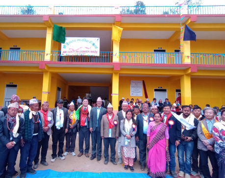 Japan hands over classroom building to Shree Himalaya Secondary School in Sankhuwasabha District