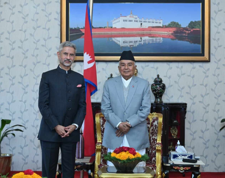 Indian External Affairs Minister Jaishankar meets President Paudel