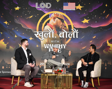 American DJ Walshy Fire attends an inspiring talk program ahead of live performance in Nepal