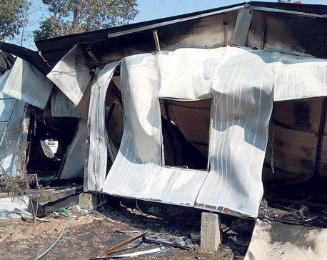 Fire guts prefab cabins of World Vision Int'l