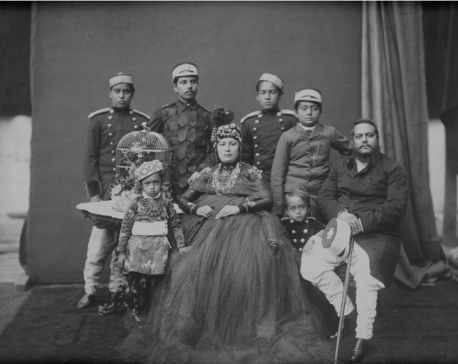 Nostalgia: Bir Shumsher with his wife and sons