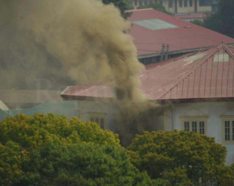PHOTOS: Fire breaks out at army headquarters