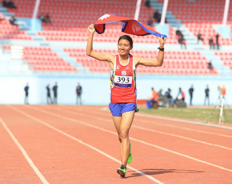 Santoshi Shrestha wins gold for Nepal in 10000m race (with photos)