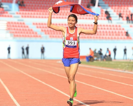 Santoshi Shrestha bags gold in marathon debut