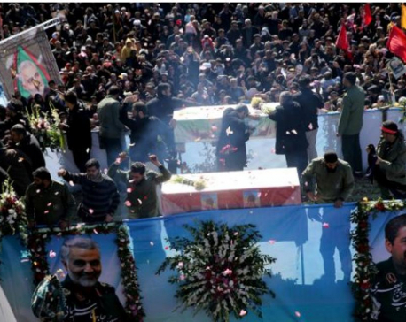 Iranian commander's body in hometown, U.S. denies quitting Iraq
