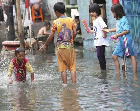 Indonesia’s flooded capital disinfected to fend off disease