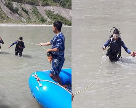 APF team starts search operation to find whereabouts of three youths missing in Bheri River