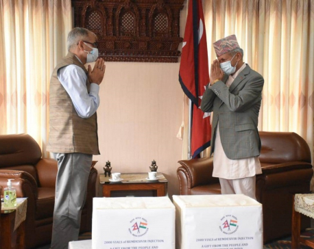 Indian govt gifts 2,000 vials of Remdesivir to Nepal