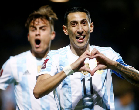 Early Di Maria goal gives Argentina 1-0 win at Uruguay