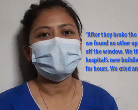 “There was no option but to jump off the window to save our lives”