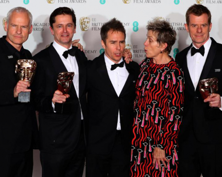 'Three Billboards' leads the pack at politically edged BAFTA awards