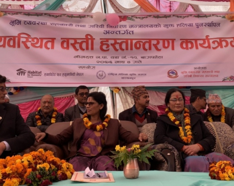 Govt hands over integrated settlement for freed Haliya in Kanchanpur