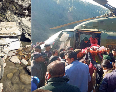 14 killed as jeep plunges into river in Baglung, three critical