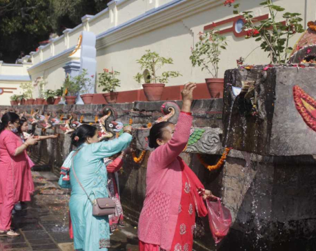 Devotees gather at Balaju Park for traditional ritual shower at Baisdhara (Photo Feature)