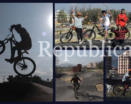 In Pictures: Bikers enjoy in first Pump Track built in Kupondole