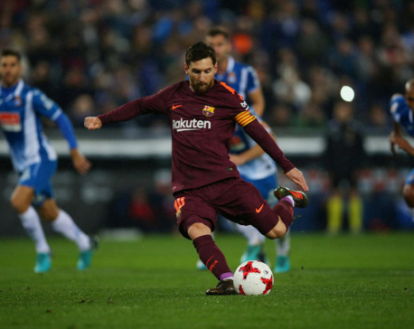 Barca lose to Espanyol in Cup after Messi penalty miss