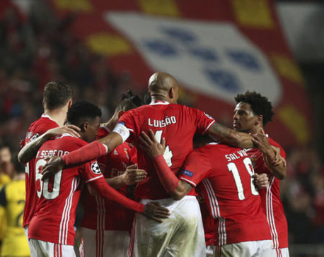 Benfica edges Dortmund 1-0 in last 16 of Champions League