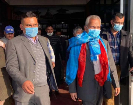 Ex-PM Bhattariai returns to Nepal after undergoing medical treatment in India