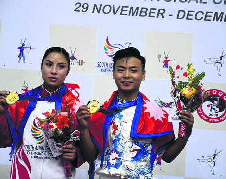 Tamang, Sinjali win golds in Wushu