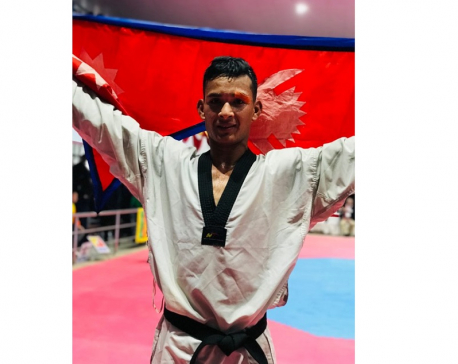 Another gold for Nepal, Bir Bahadur Mahara wins in Taekwondo