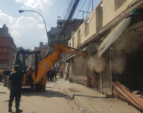 KMC removing pharmacies in front of Bir Hospital