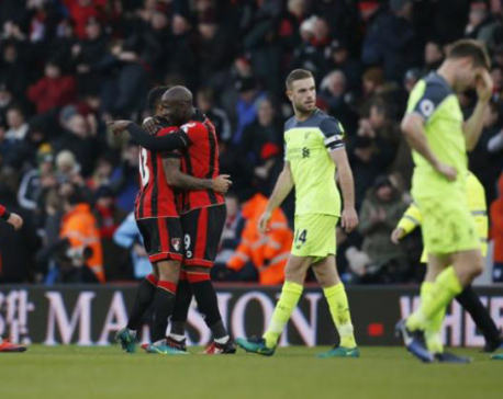 Liverpool beaten at Bournemouth after twice losing two-goal lead