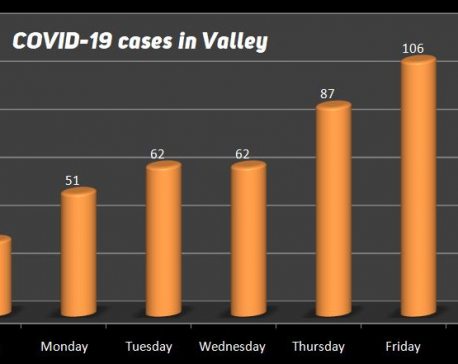 Kathmandu Valley records 62 new COVID-19 cases in past 24 hours; 461 cases this week