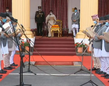 KP Oli sworn in again as PM, no new faces in new cabinet
