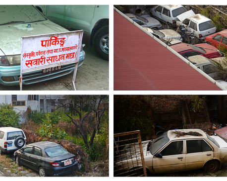 Vehicles brought with taxpayers' money gathering dust in govt offices (Photo Feature)