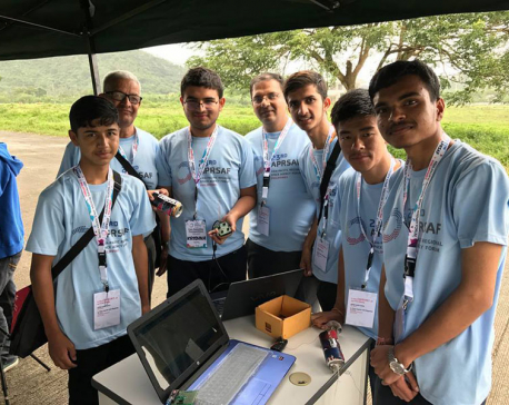 Nepali team awarded in Can Satellite Competition