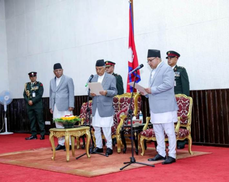 Newly-appointed Chief Justice Karki takes oath of office and secrecy
