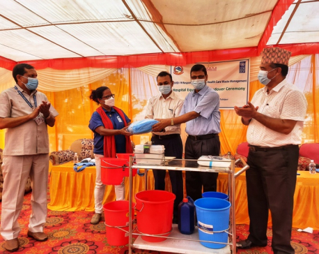 China-aided essential waste management supplies handed over to Rapti Provincial Hospital