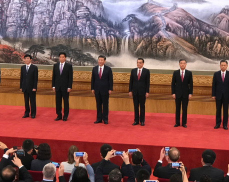 Xi Jinping and other key leaders of China's Communist Party