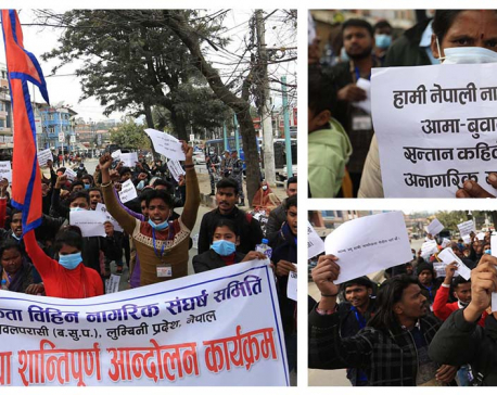 Protest at Maitighar to pressure implementation of Citizenship Bill (With Photos)