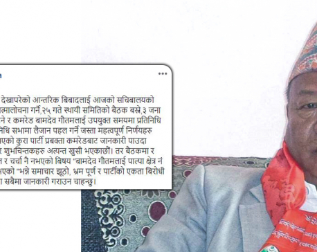 Reports of NCP fielding Bamdev Gautam from Palpa-1 are baseless: NCP MP Rana