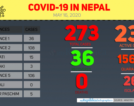 Health ministry confirms six new COVID-19 cases, taking national tally to 273