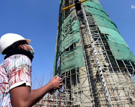 Dharahara reconstruction in photos