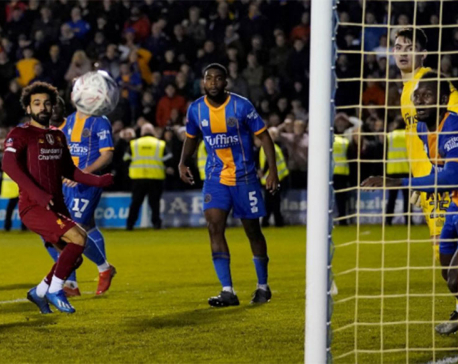 Liverpool held 2-2 at third-tier Shrewsbury in Cup