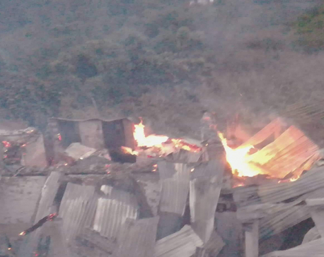Fire breaks out in Taplejung