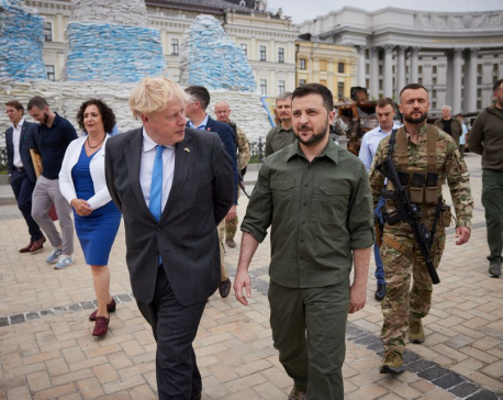 Zelenskiy vows Ukraine will prevail, Boris Johnson promises lasting support