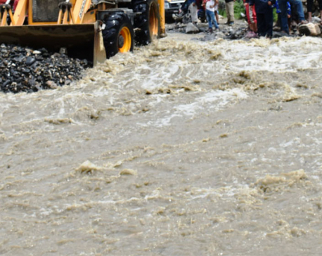 Three persons go missing as a swollen rivulet sweeps away a vehicle