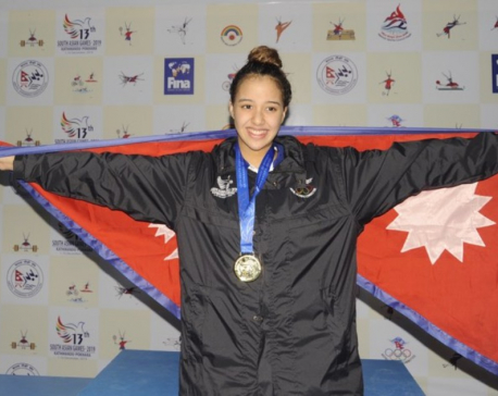 Gaurika Singh becomes first Nepali swimmer to win three golds