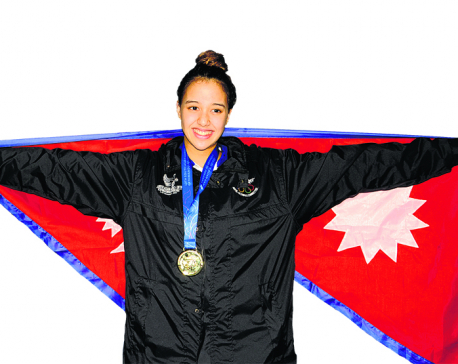 Nepal's Gaurika Singh becomes first Nepali swimmer to win four golds in 13th South Asian Games