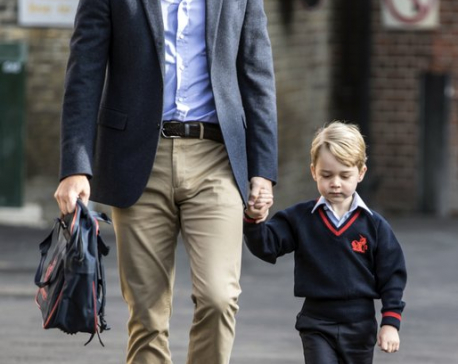 Pregnant Kate misses Prince George’s 1st day at school